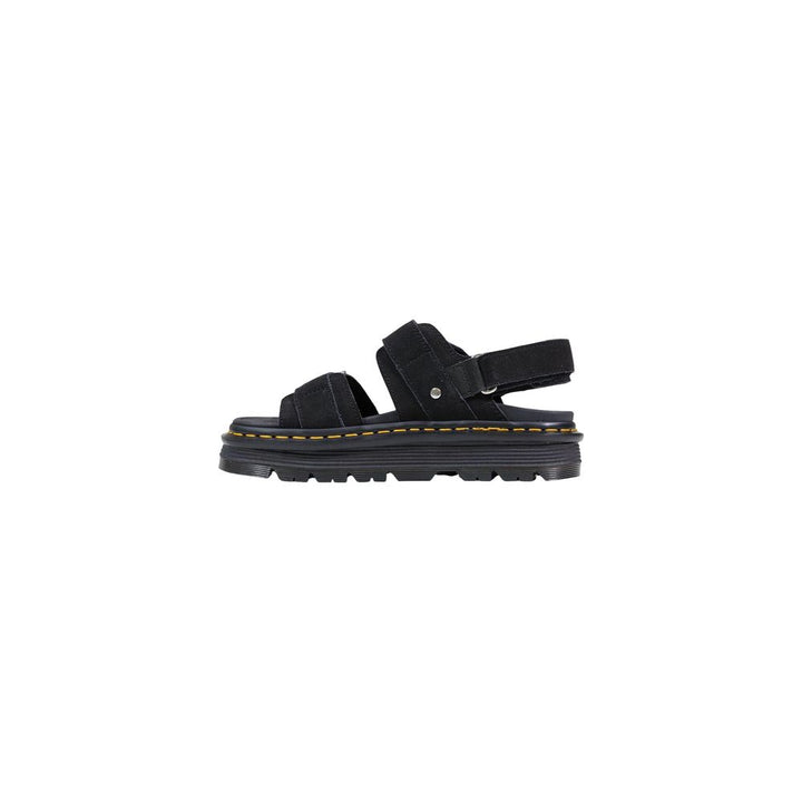 Dr. Martens Black Leather Flat Sandals