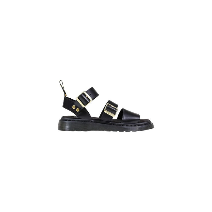 Dr. Martens Black Leather Flat Sandals