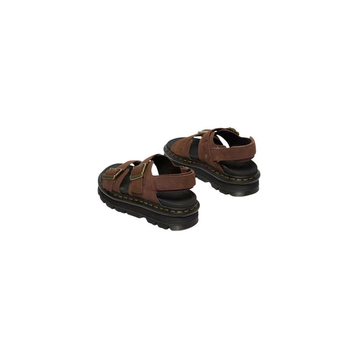 Dr. Martens Brown Leather Platform Sandals