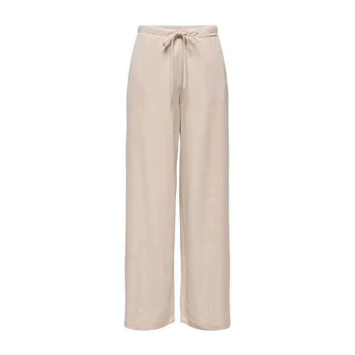 Only Beige Viscose Casual Pants