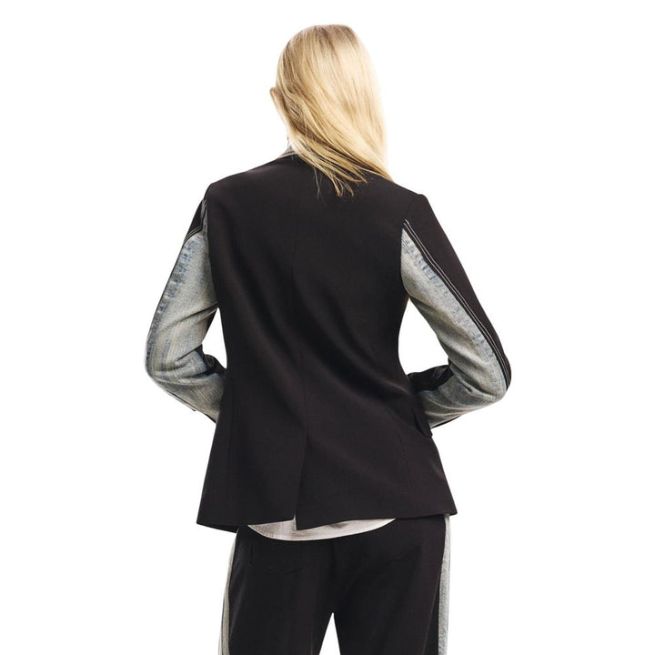 Desigual Black Cotton Blazer