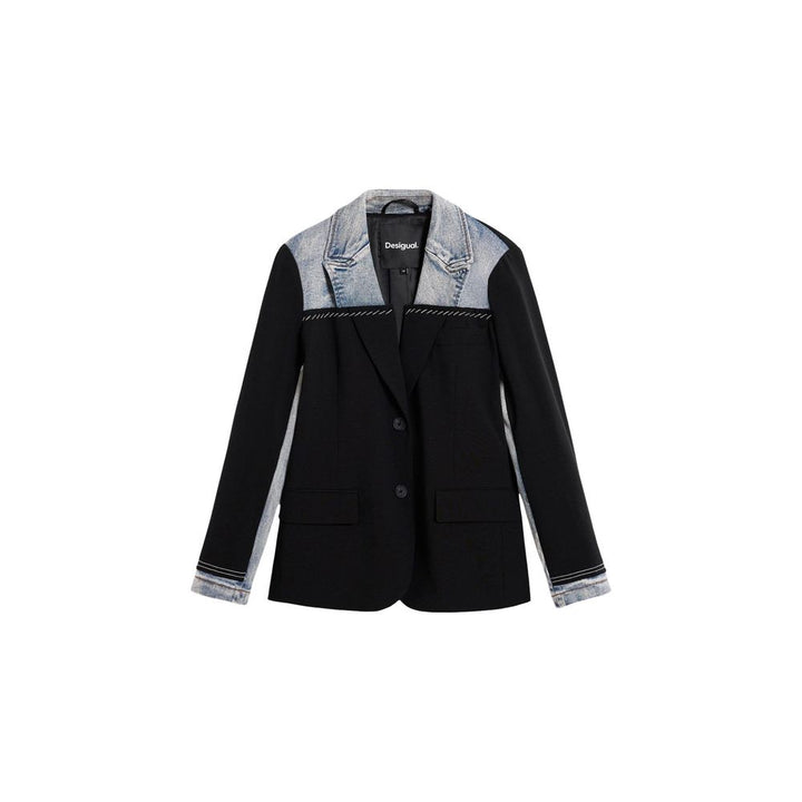 Desigual Black Cotton Blazer