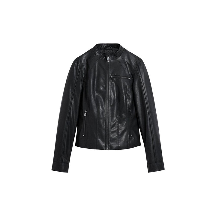 Desigual Black Polyethylene Leather Jacket