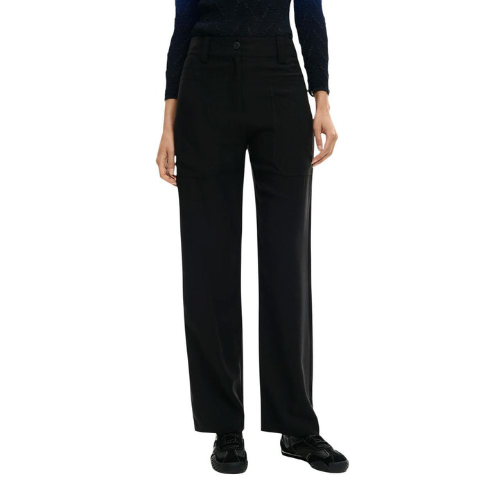 Desigual Black Viscose Casual Pants