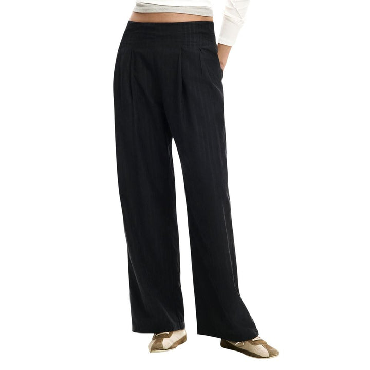 Desigual Black Polyester Casual Pants