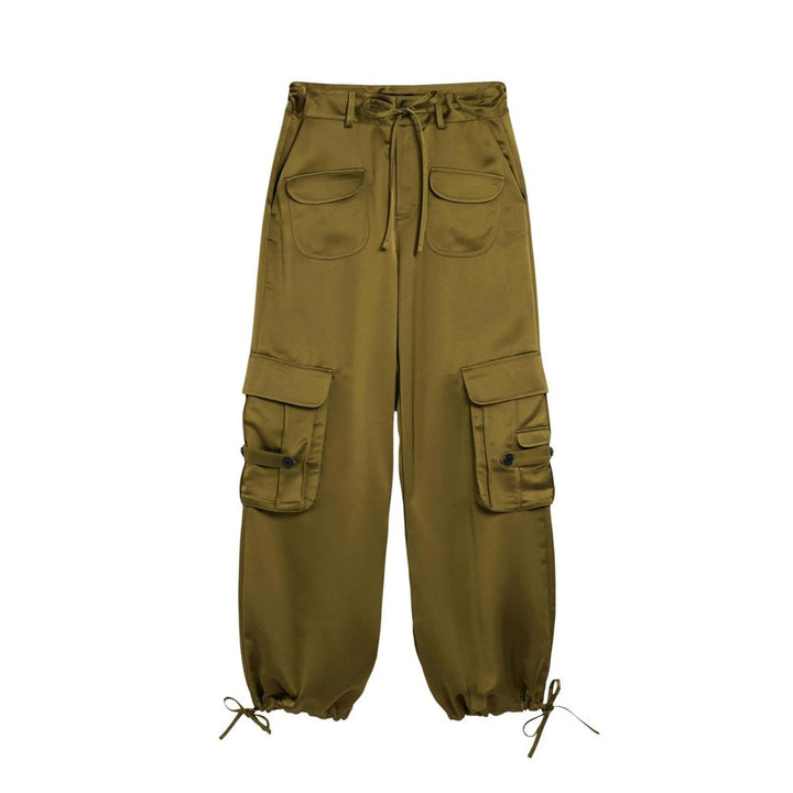 Desigual Bicolor Polyester Cargo Pants