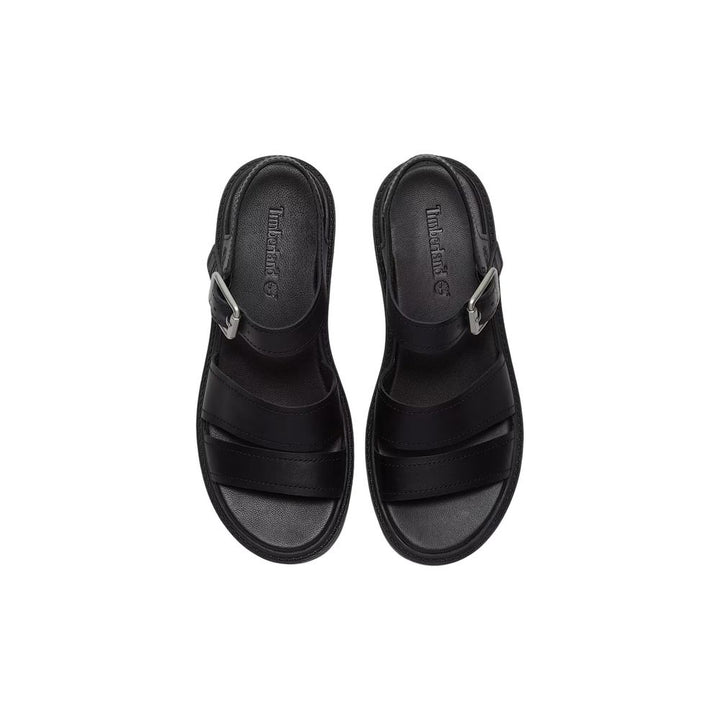 Timberland Black Leather Platform Sandals