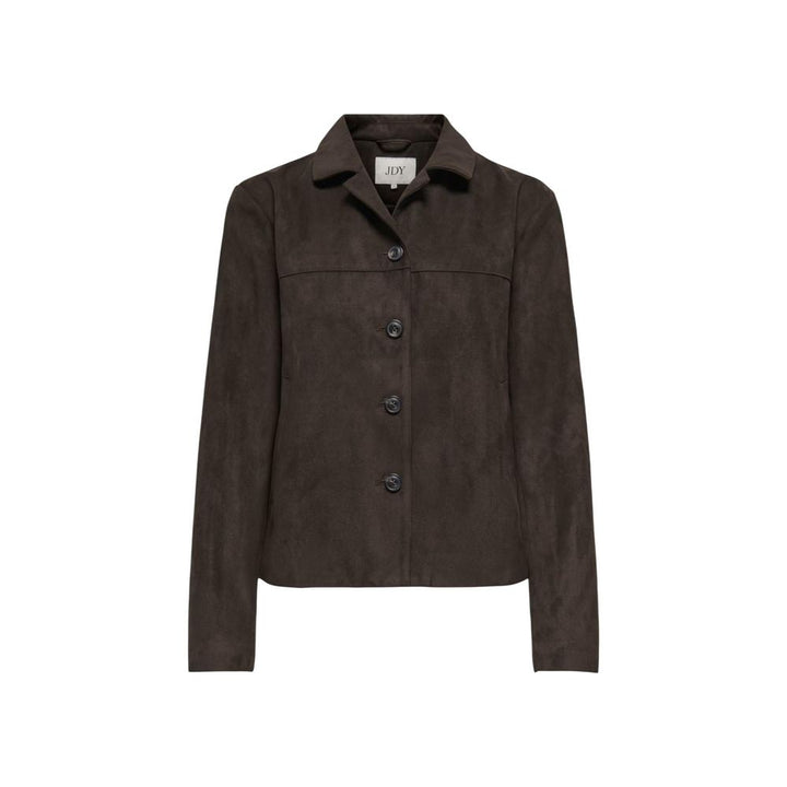 Jacqueline De Yong Brown Polyester Full-Length Jacket