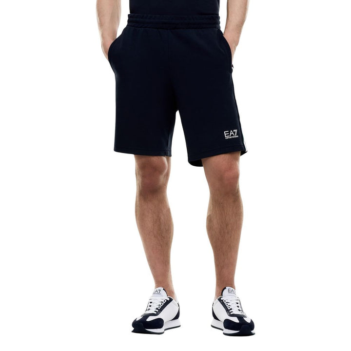 EA7 Emporio Armani Blue Cotton Knee Length