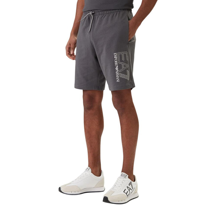 EA7 Emporio Armani Gray Cotton Bermuda Shorts