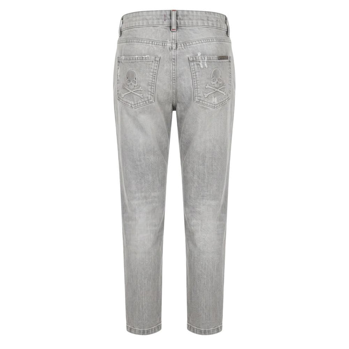 Philipp Plein Grey Fabric Women Jeans