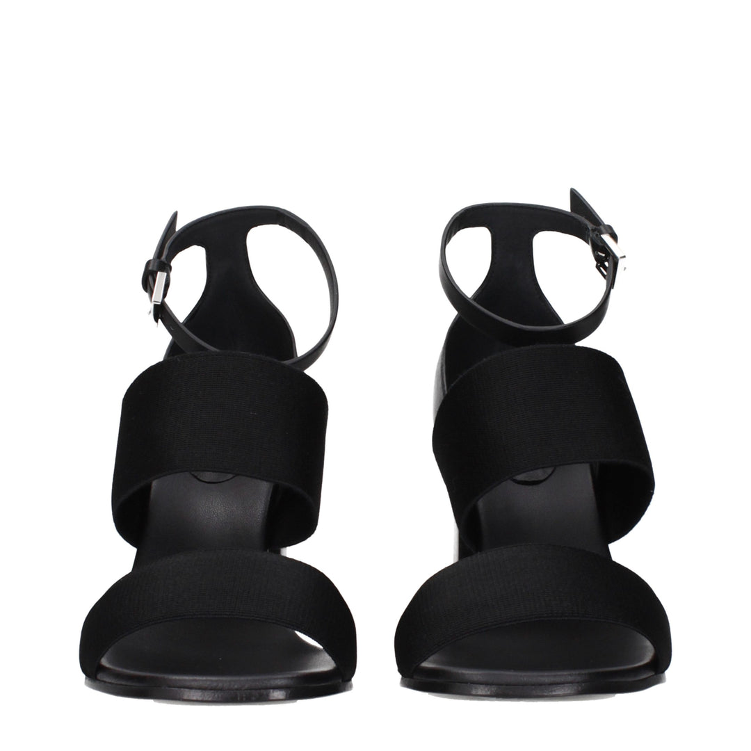 Max Mara Black Fabric Platform Sandals