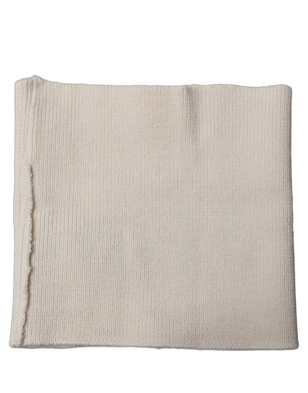 Dolce & Gabbana Men White Polyester Knitted Neck Warmer Scarf