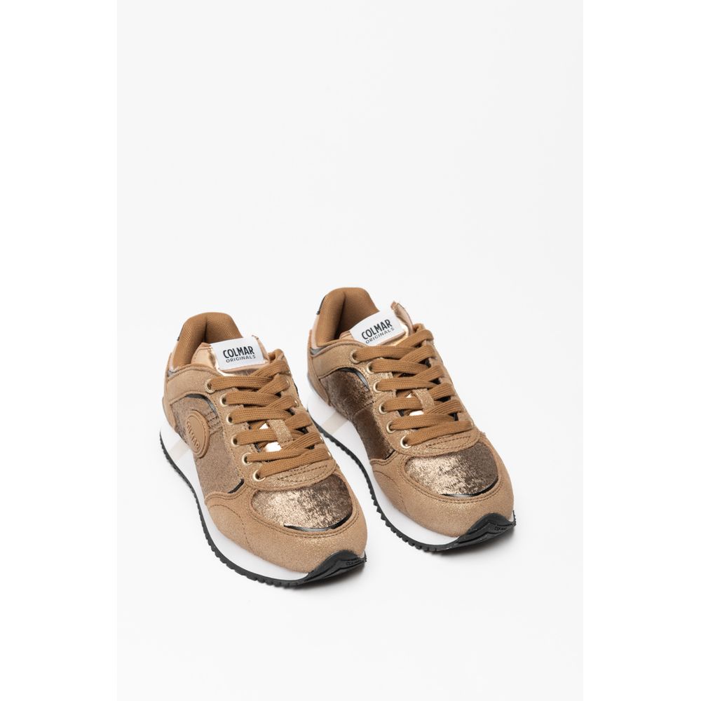 Colmar Bronze Leather Low Top Sneakers