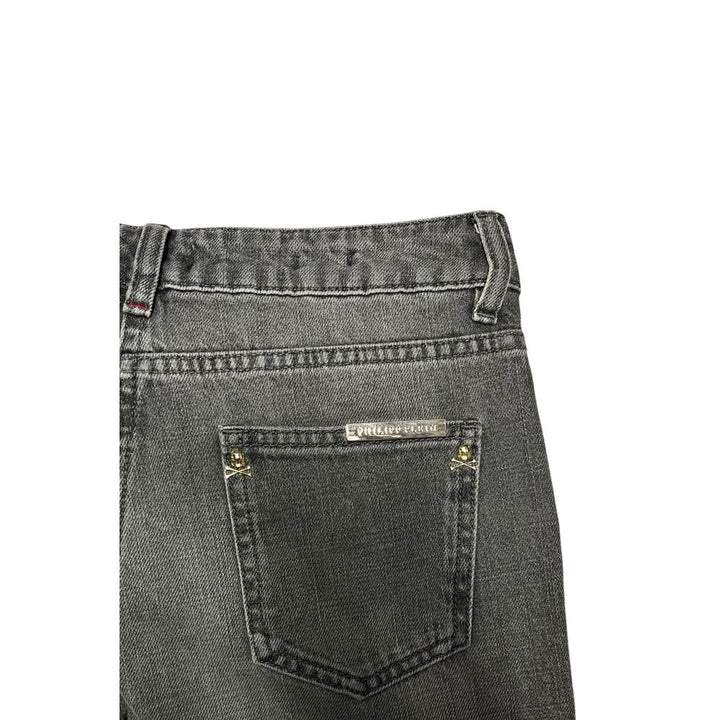 Philipp Plein Grey Cotton Women Jeans