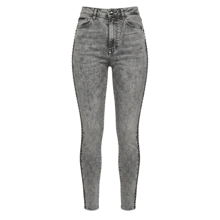 Philipp Plein Grey Cotton Women Pants