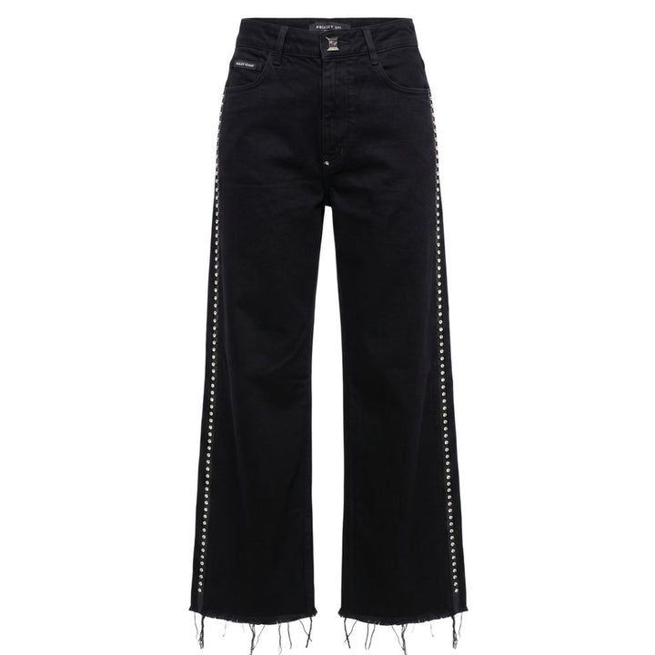 Philipp Plein Black Cotton Women Pant