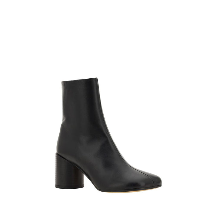 MM6 Black Lamb Ovis Aries Ankle Boots