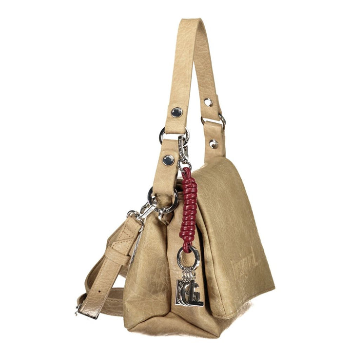 Desigual Beige Polyurethane Women's Bag with Removable Strap and Compartments