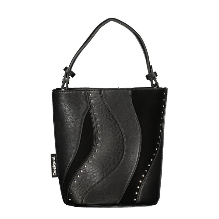 Desigual Nero Poliuretano Women's Bag with Shoulder Strap and Internal Pocket