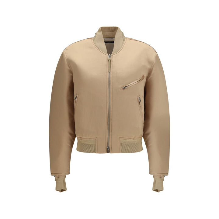 Tom Ford Gold Satin Bomber