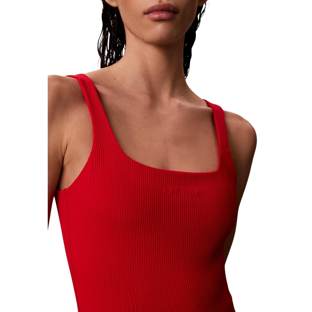 Calvin Klein Jeans Red Polyamide One-Piece Swimsuit