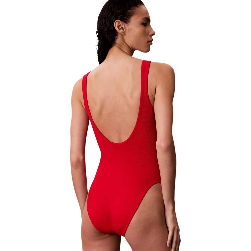 Calvin Klein Jeans Red Polyamide One-Piece Swimsuit
