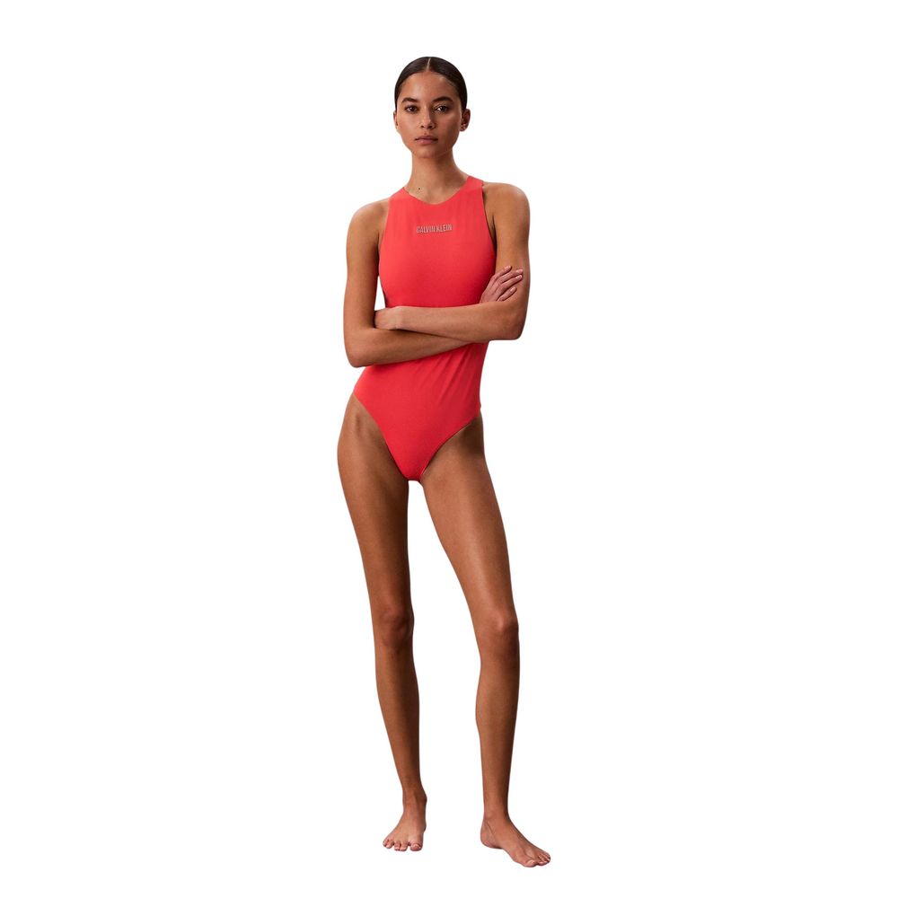 Calvin Klein Jeans Orange Recycled Polyester One-Piece Swimsuit