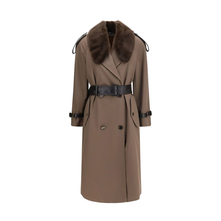 Burberry Brown Cotton Coat