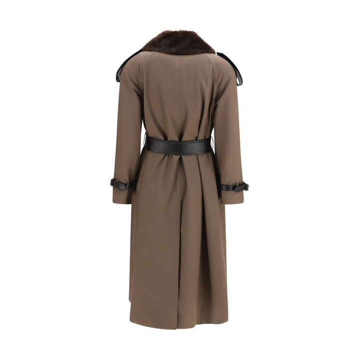 Burberry Brown Cotton Coat