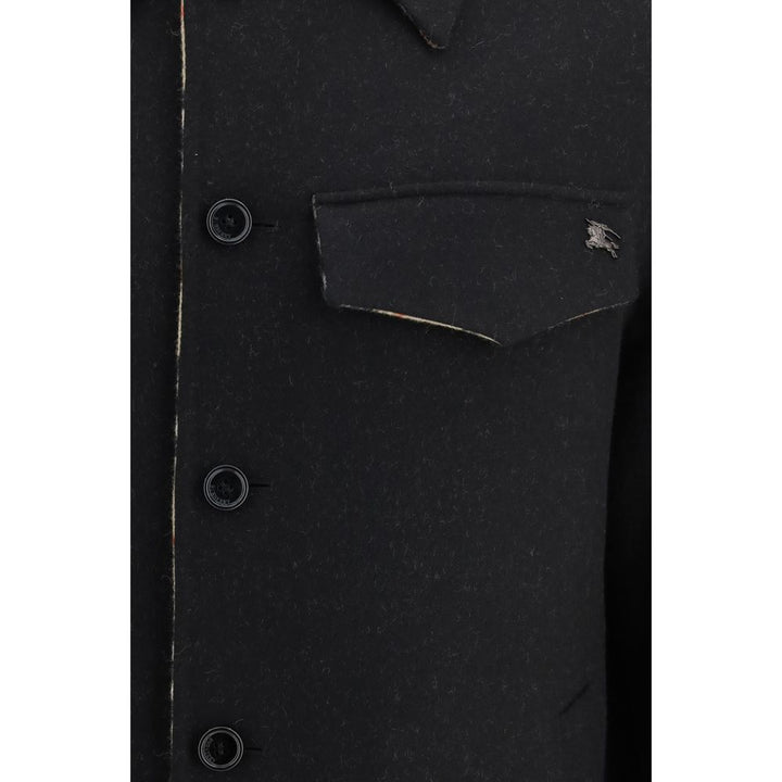 Burberry Black Wool Oves Aries Full-Length Jacket