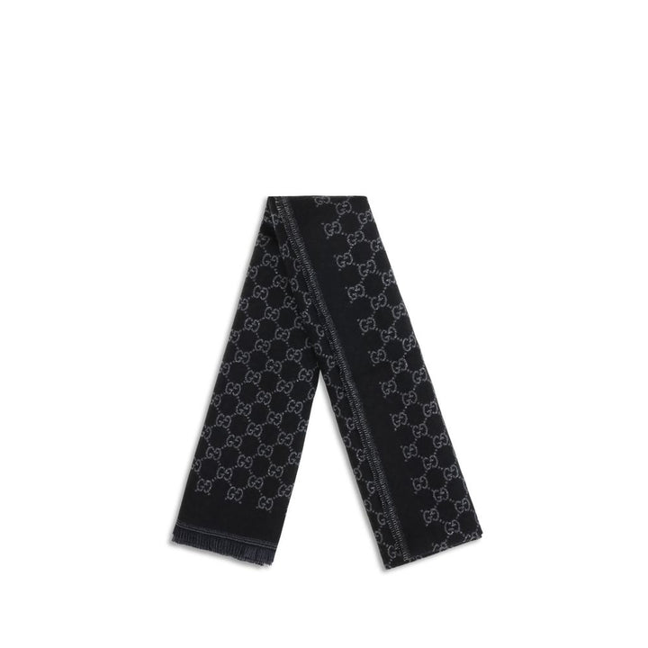 Gucci Black Wool Oves Aries Scarf