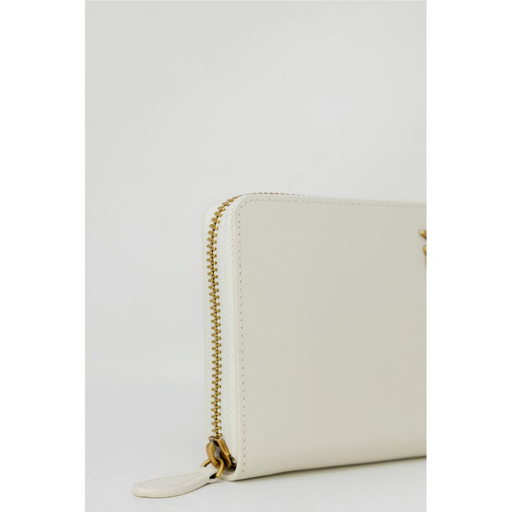PINKO Cream Leather Wallet