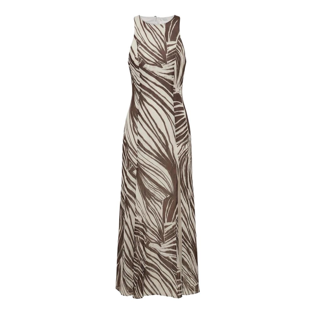 Guess Brown Polyester Long Dress