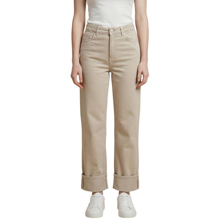 Only Beige Cotton Mom Jeans