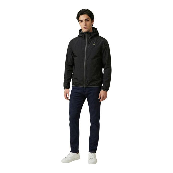 Blauer Black Polyamide Shell Jacket