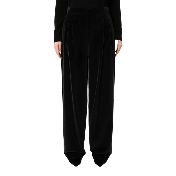 Max Mara Black Cotton Casual Pants