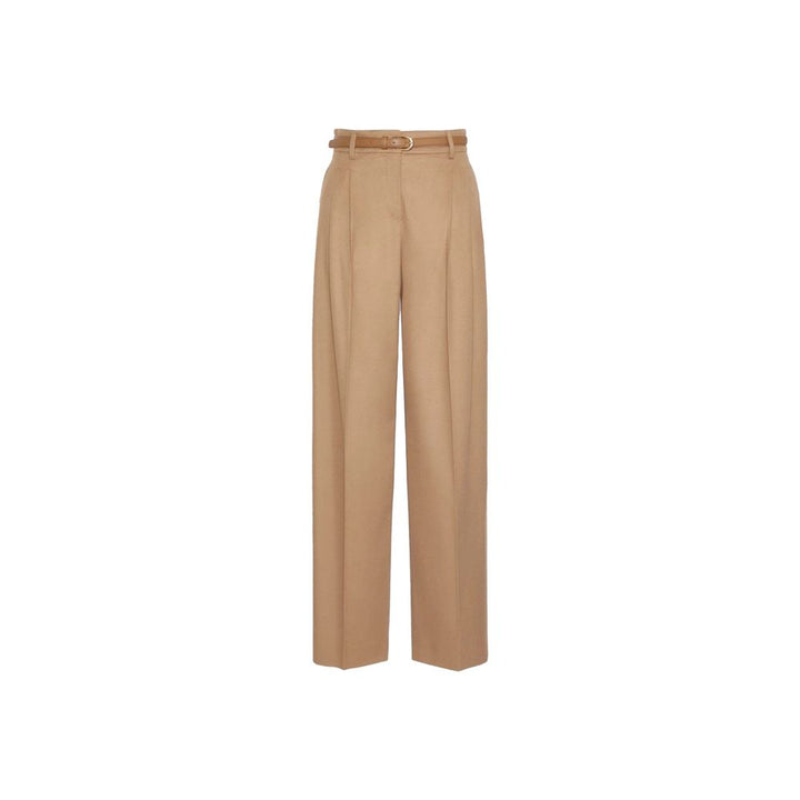 Max Mara Brown Virgin Wool Casual Pants