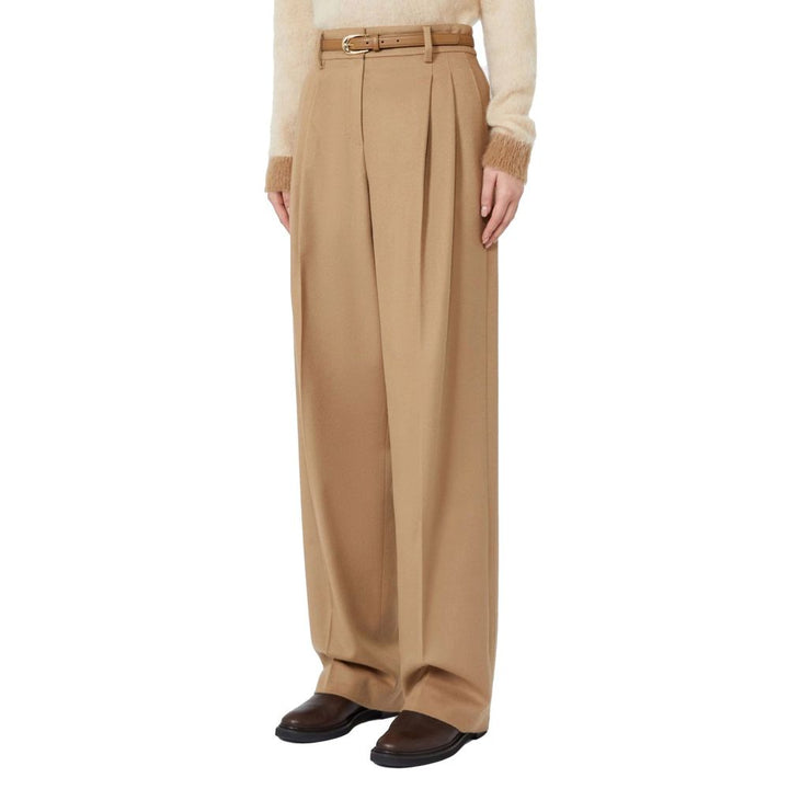 Max Mara Brown Virgin Wool Casual Pants