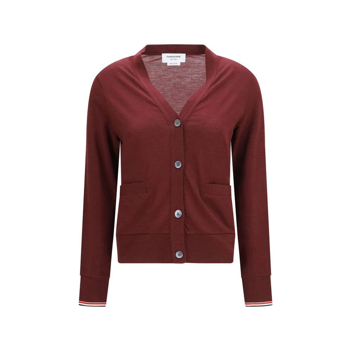 Thom Browne Bordeaux Wool Oves Aries Cardigan