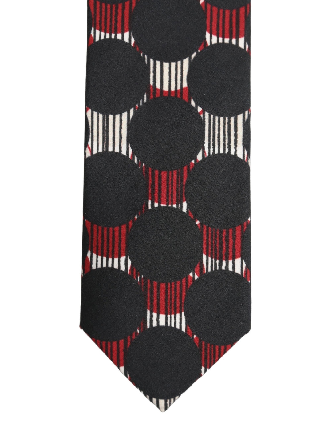 Dolce & Gabbana Multicolor Cotton Geometric Adjustable Tied Necktie Tie