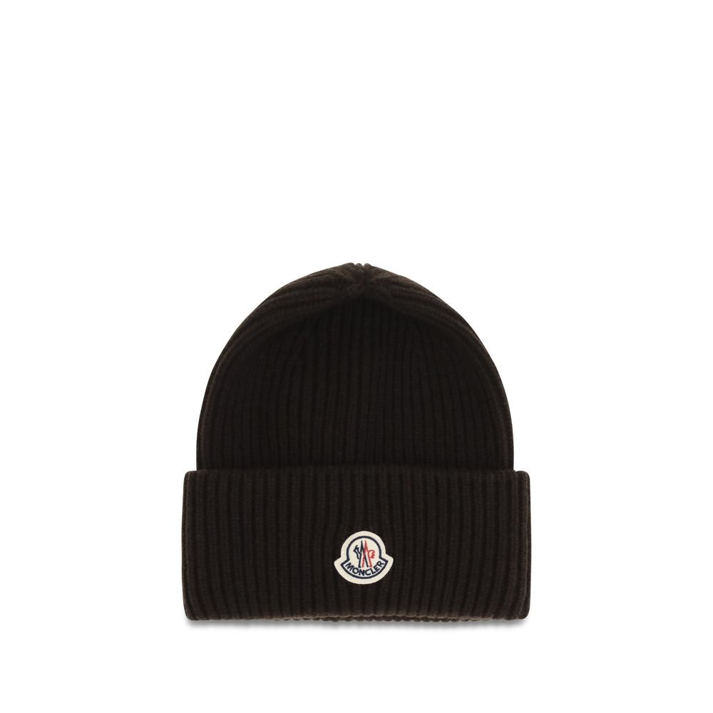 Moncler Brown Wool Oves Aries Beanie