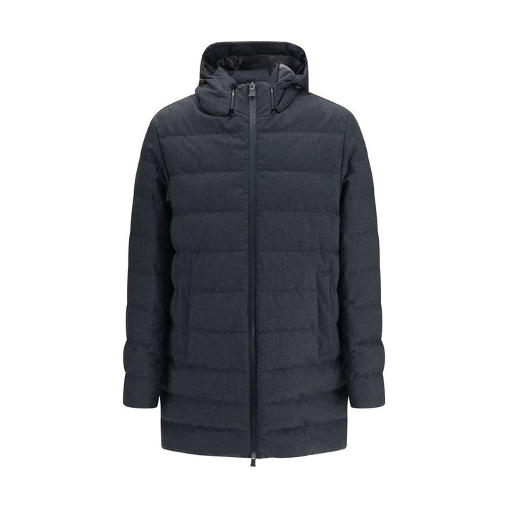 Herno Gray Polyester Full-Length Jacket