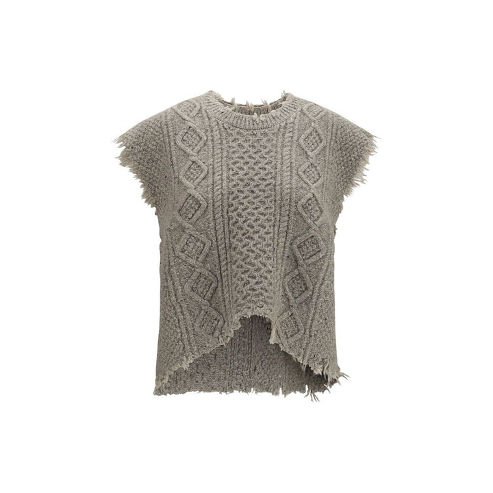 R13 Beige Wool Oves Aries Sleeveles Sweater
