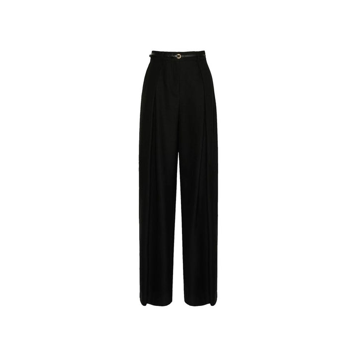 Max Mara Black Elastane Casual Pants