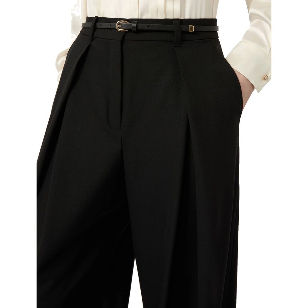 Max Mara Black Elastane Casual Pants