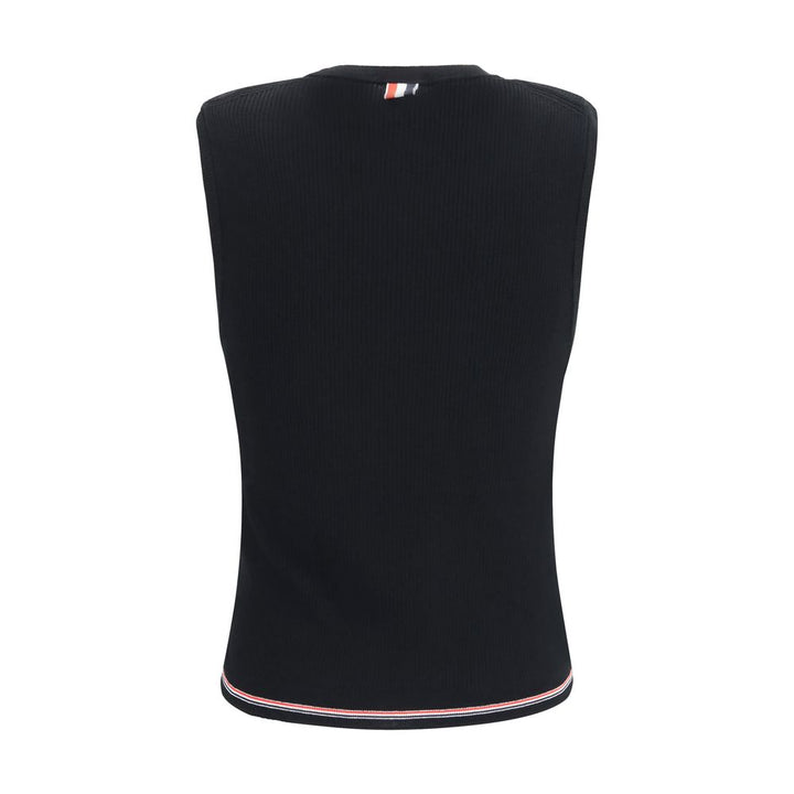 Thom Browne Black Wool Oves Aries Sleeveles T-Shirt