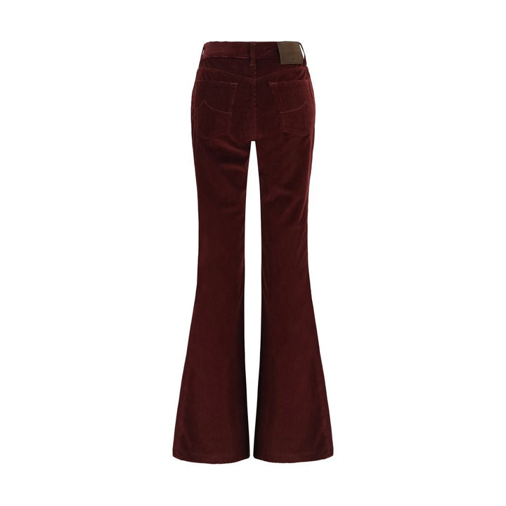 Jacob Cohen Bordeaux Cotton Flared Jeans