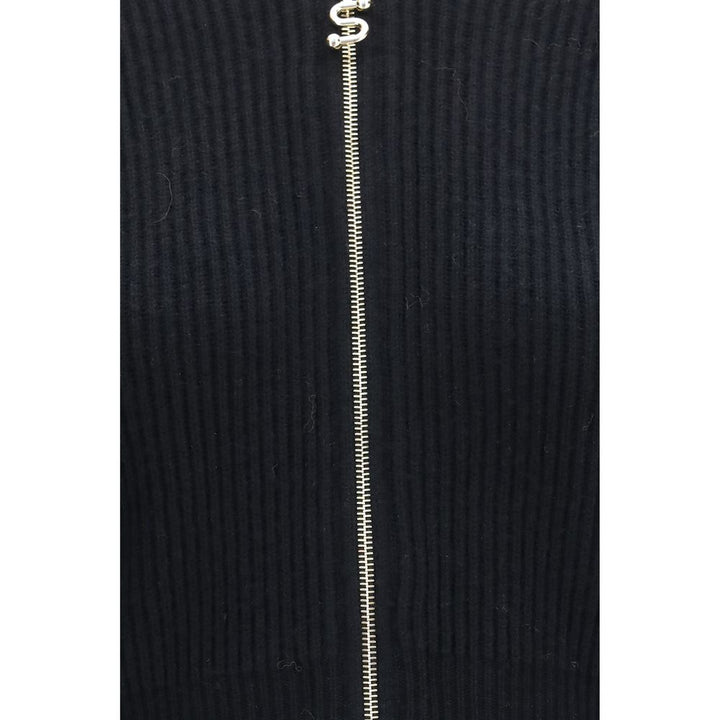 Max Mara Black Wool Oves Aries Cardigan