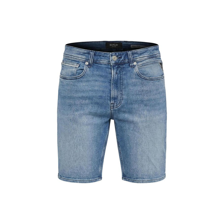 Replay Blue Cotton Bermuda Shorts